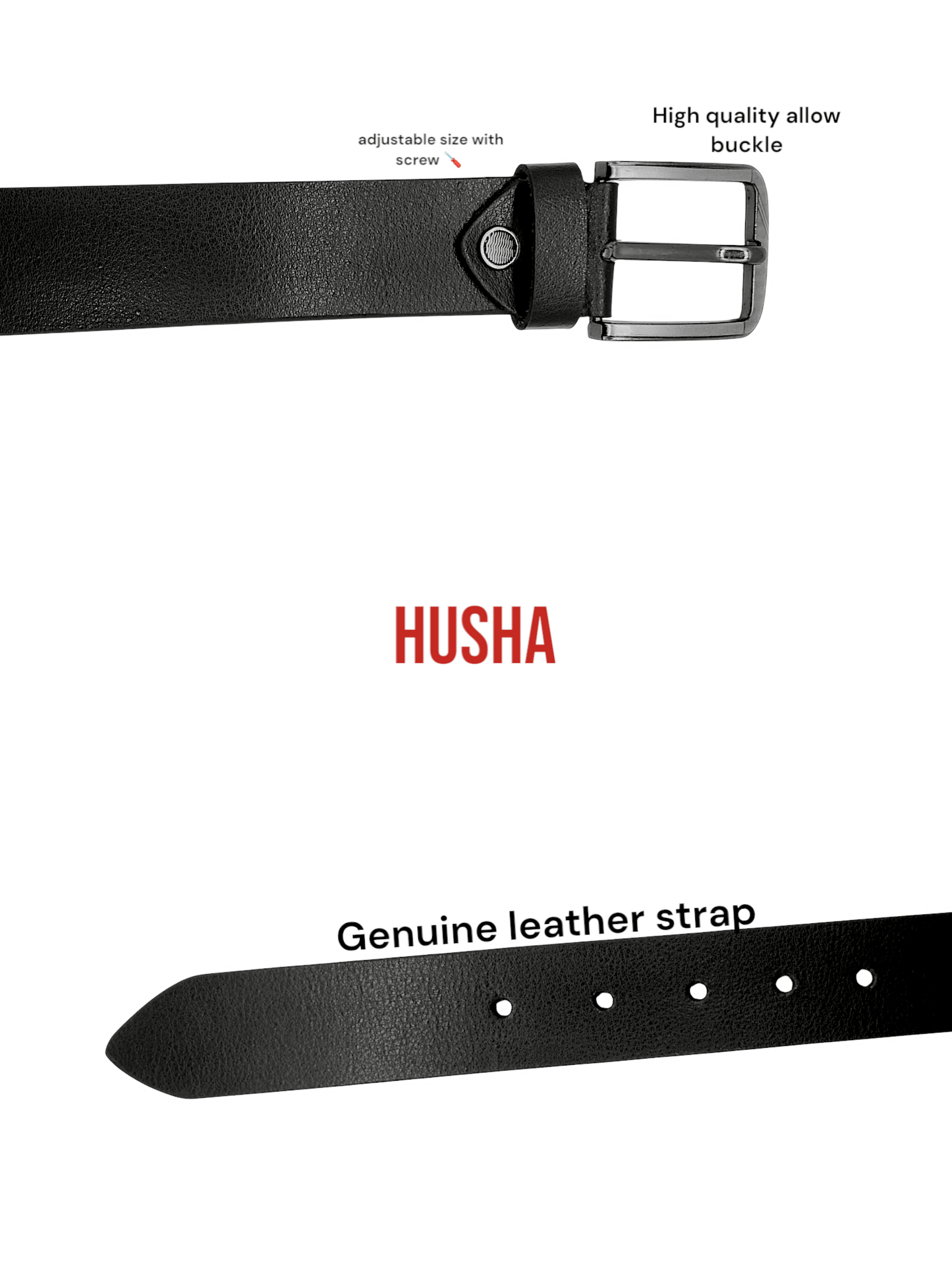 Genuine leather belt - HUSHAHIDE