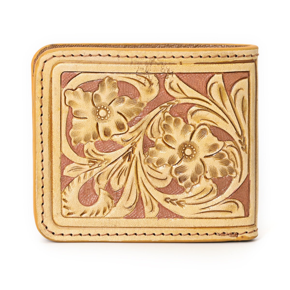 HushaHide Artisan Leather Wallet for Men – Handcrafted with Traditional Tooling - HUSHAHIDE