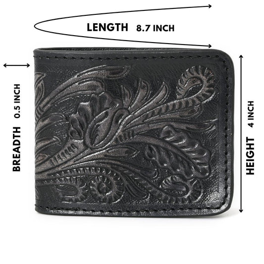 HushaHide™ Rustic Leather Wallet – Perfect Gift for Men, Handcrafted in India - HUSHAHIDE