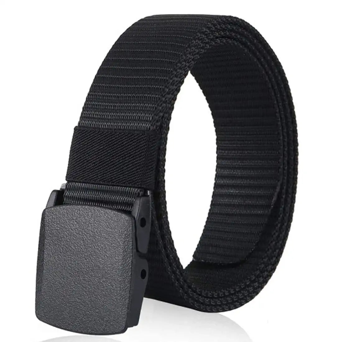 Men's Tactical Nylon Belt with Plastic Buckle – Lightweight, Adjustable & Durable for Jeans, Cargo, Outdoor Use - HUSHAHIDE