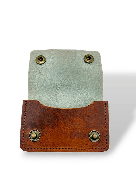 Product Title: Genuine Leather Accordion Card Holder with Goathide Exterior – Multi - Slot Business & Credit Card Organizer - HUSHAHIDE