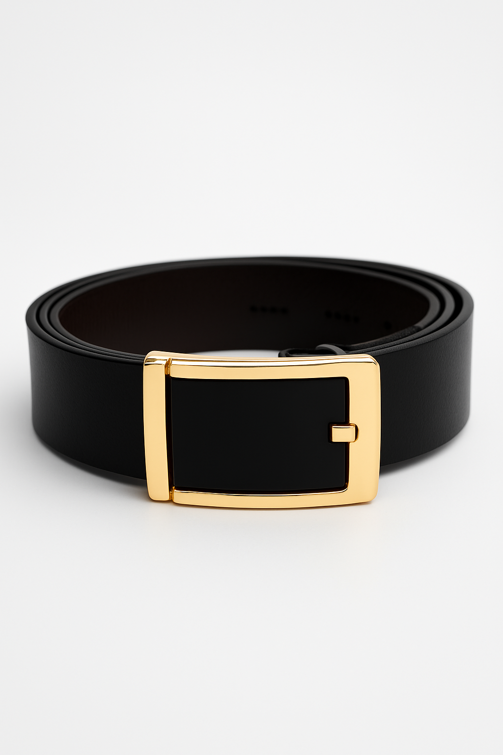 HUSHAHIDE Men's PU Leather Belt | Vegan-Friendly 48 Inch Adjustable Belt with Gold Autolock Slider Buckle | Stylish Formal & Casual Wear