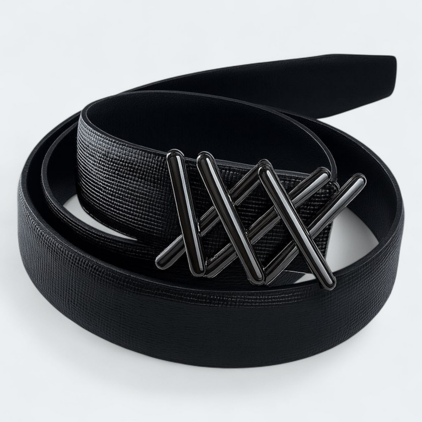 Hushahide Unisex PU Leather Belt | Durable Push Pin Buckle | Lightweight & Vegan Friendly | Free Size 46 Inch