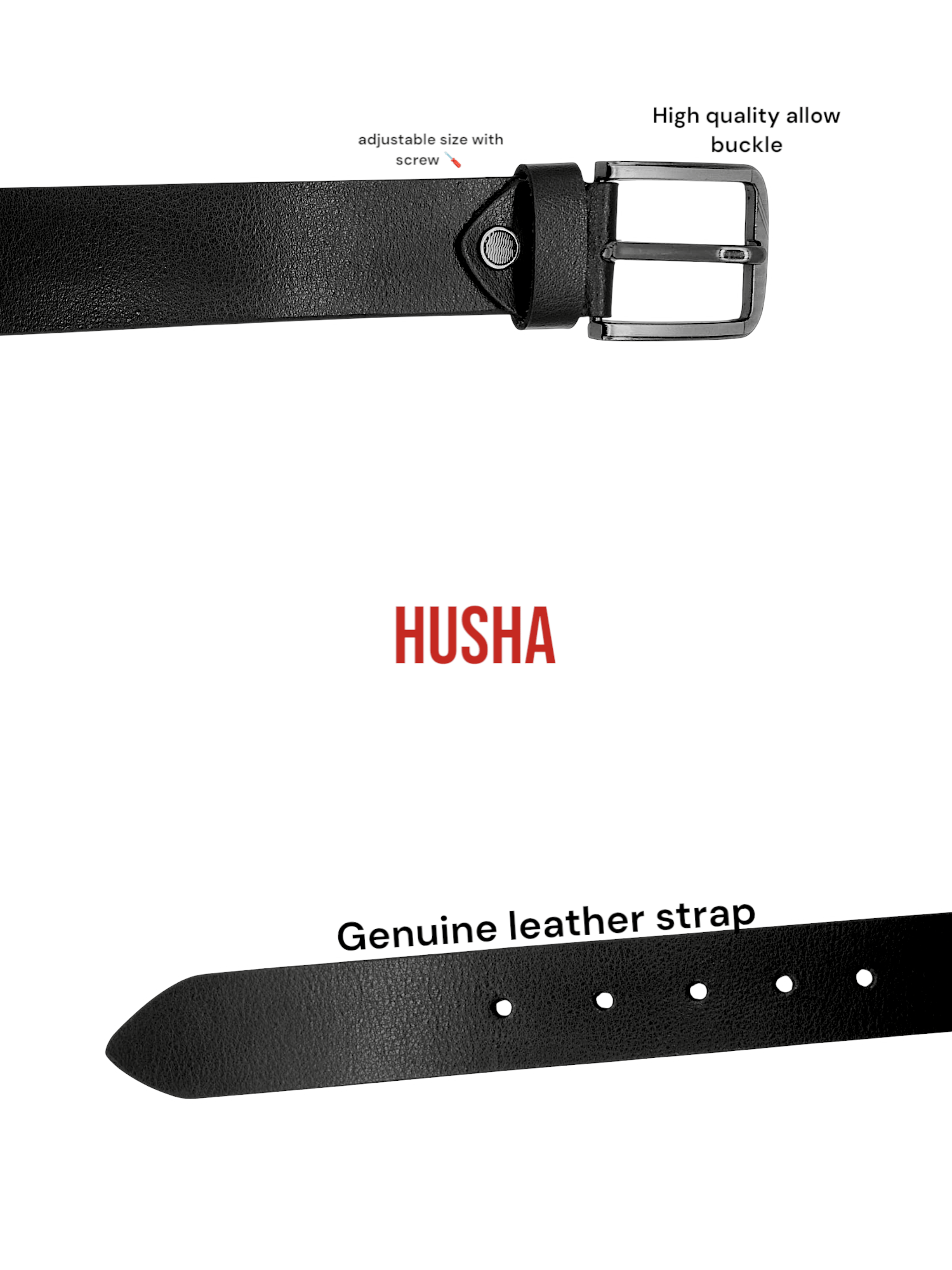 Genuine leather belt - HUSHAHIDE