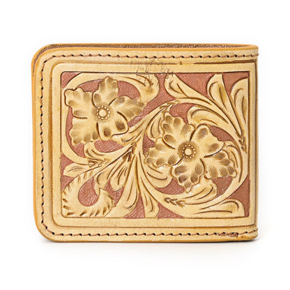 HushaHide Artisan Leather Wallet for Men – Handcrafted with Traditional Tooling - HUSHAHIDE