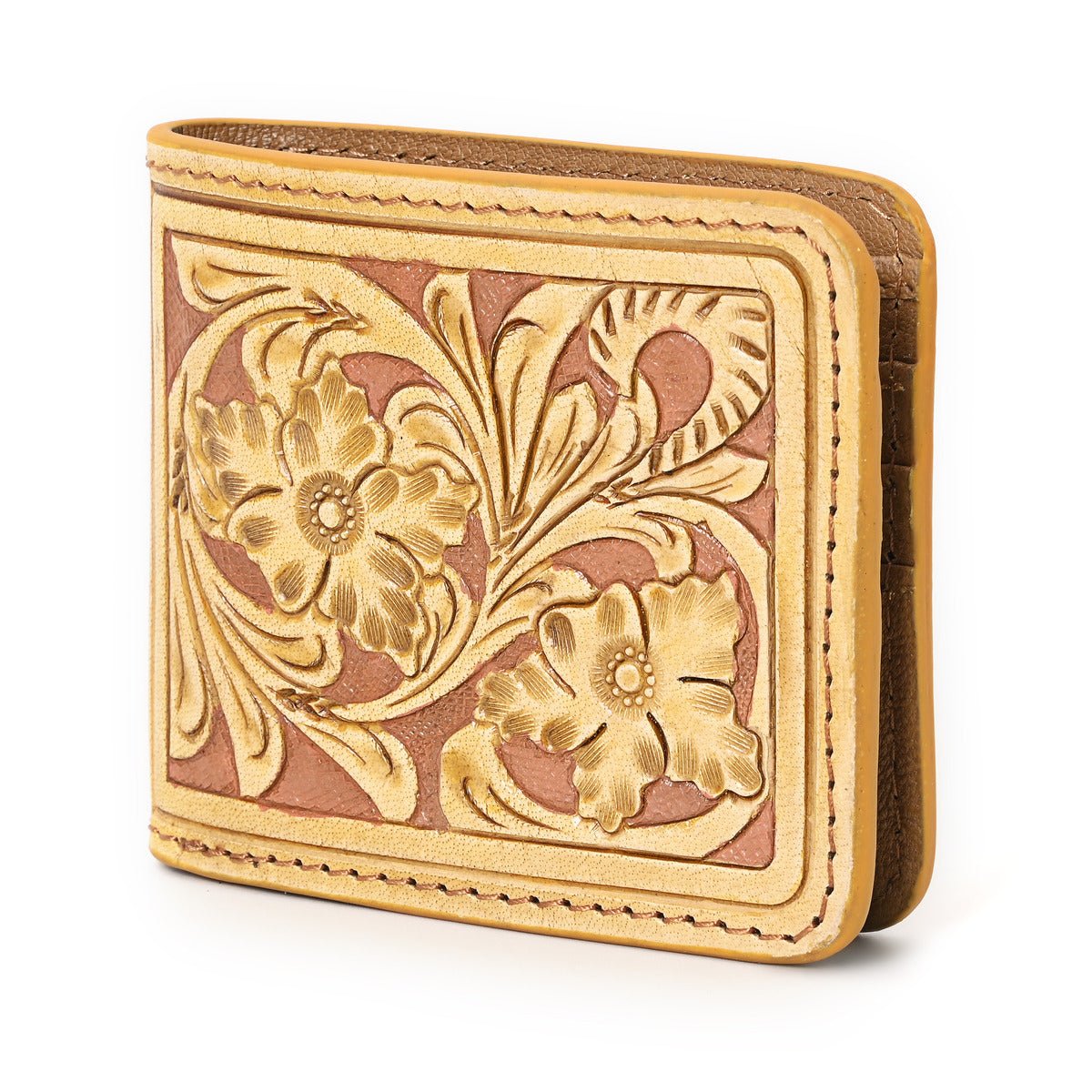 HushaHide Artisan Leather Wallet for Men – Handcrafted with Traditional Tooling - HUSHAHIDE