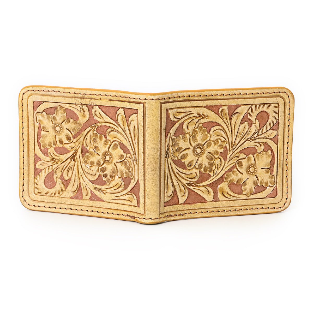 HushaHide Artisan Leather Wallet for Men – Handcrafted with Traditional Tooling - HUSHAHIDE