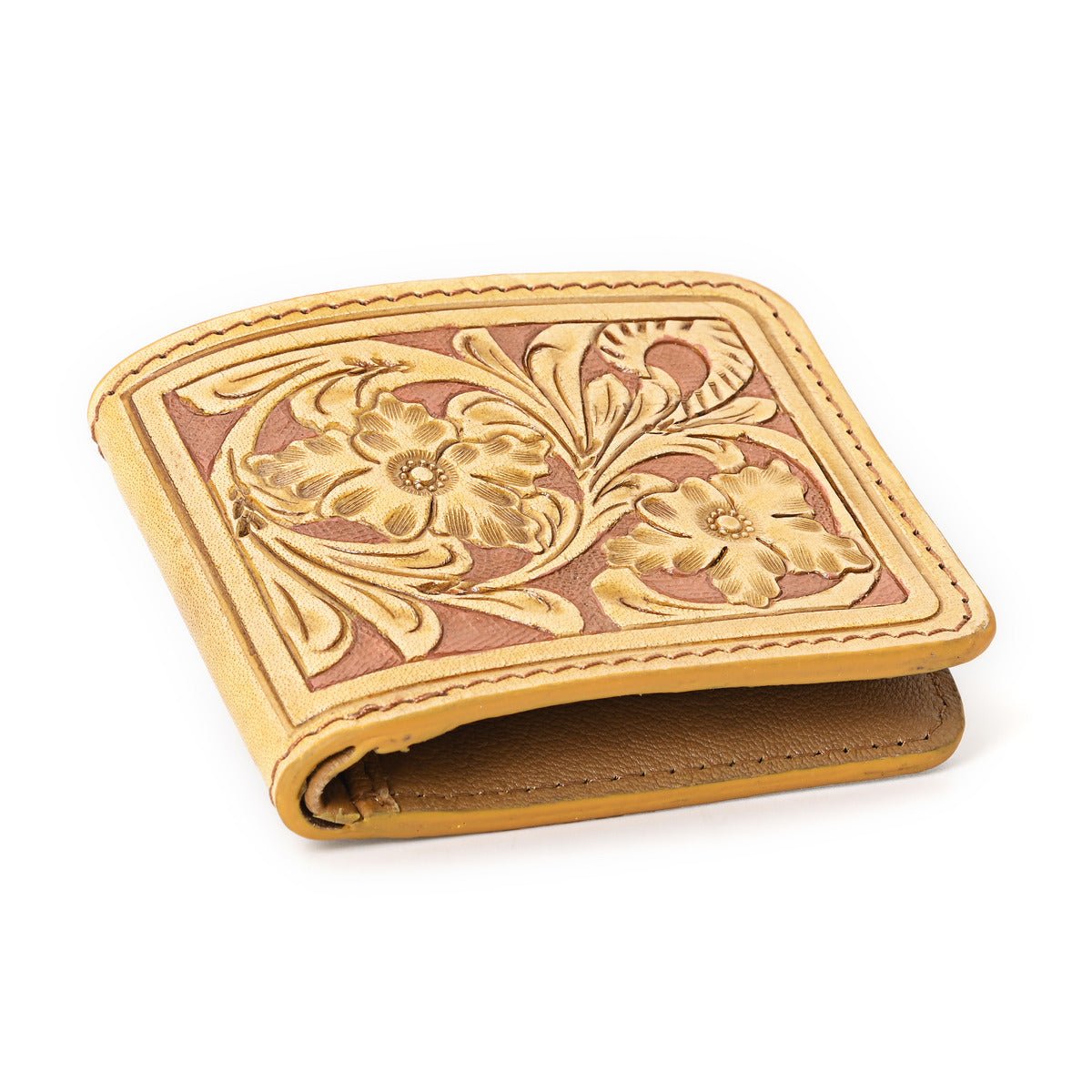 HushaHide Artisan Leather Wallet for Men – Handcrafted with Traditional Tooling - HUSHAHIDE