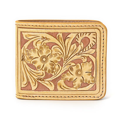 HushaHide Artisan Leather Wallet for Men – Handcrafted with Traditional Tooling - HUSHAHIDE