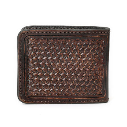 HushaHide Handcrafted Genuine Leather Wallet | Tooling floral Design | Unisex | Slim Bifold Wallet for Men & Women - HUSHAHIDE