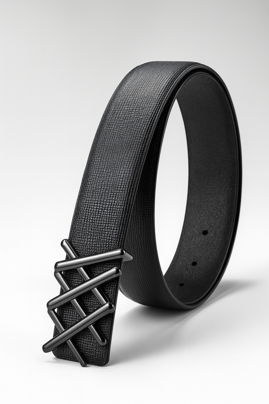 Hushahide Unisex PU Leather Belt | Durable Push Pin Buckle | Lightweight & Vegan Friendly | Free Size 46 Inch