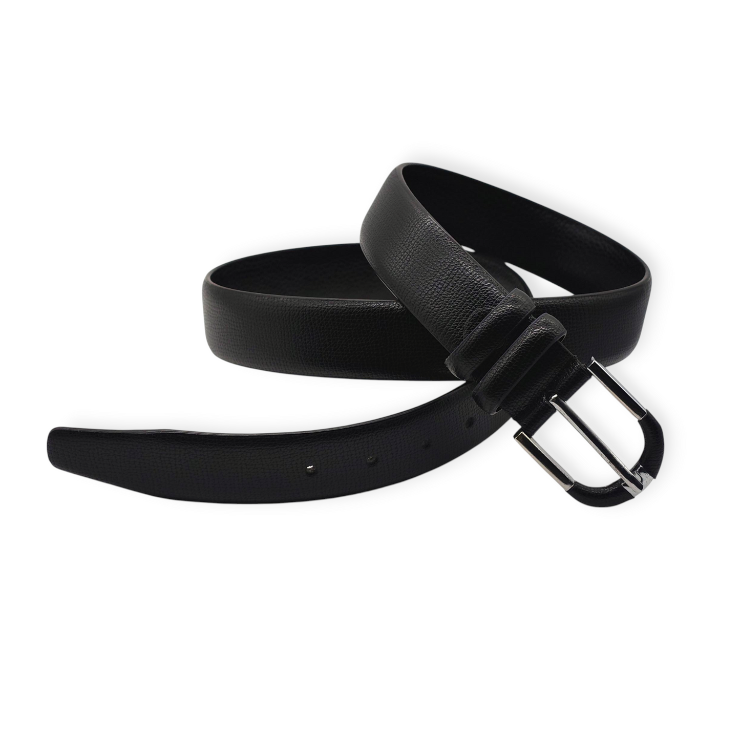 HushaHide Black Faux Leather Belt for Men – Durable Casual & Formal Wear | 1.75 Inch Width | Fits up to 40 Inch Waist
