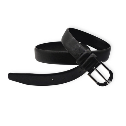 HushaHide Black Faux Leather Belt for Men – Durable Casual & Formal Wear | 1.75 Inch Width | Fits up to 40 Inch Waist